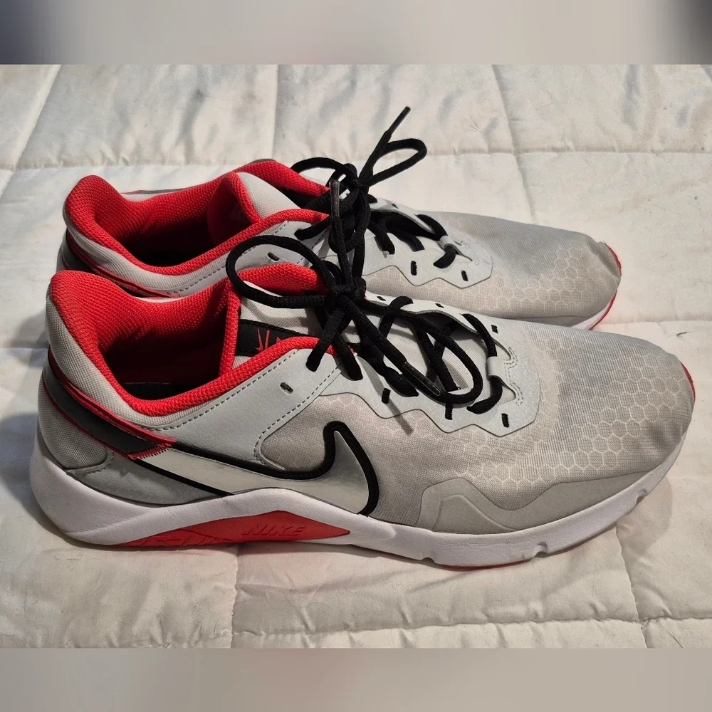 Nike Gray and Red Athletic Shoes